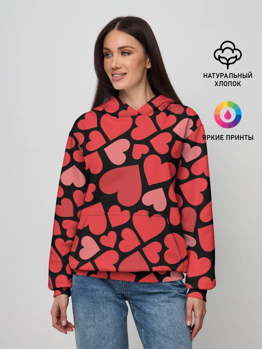 Женское худи / Сердца