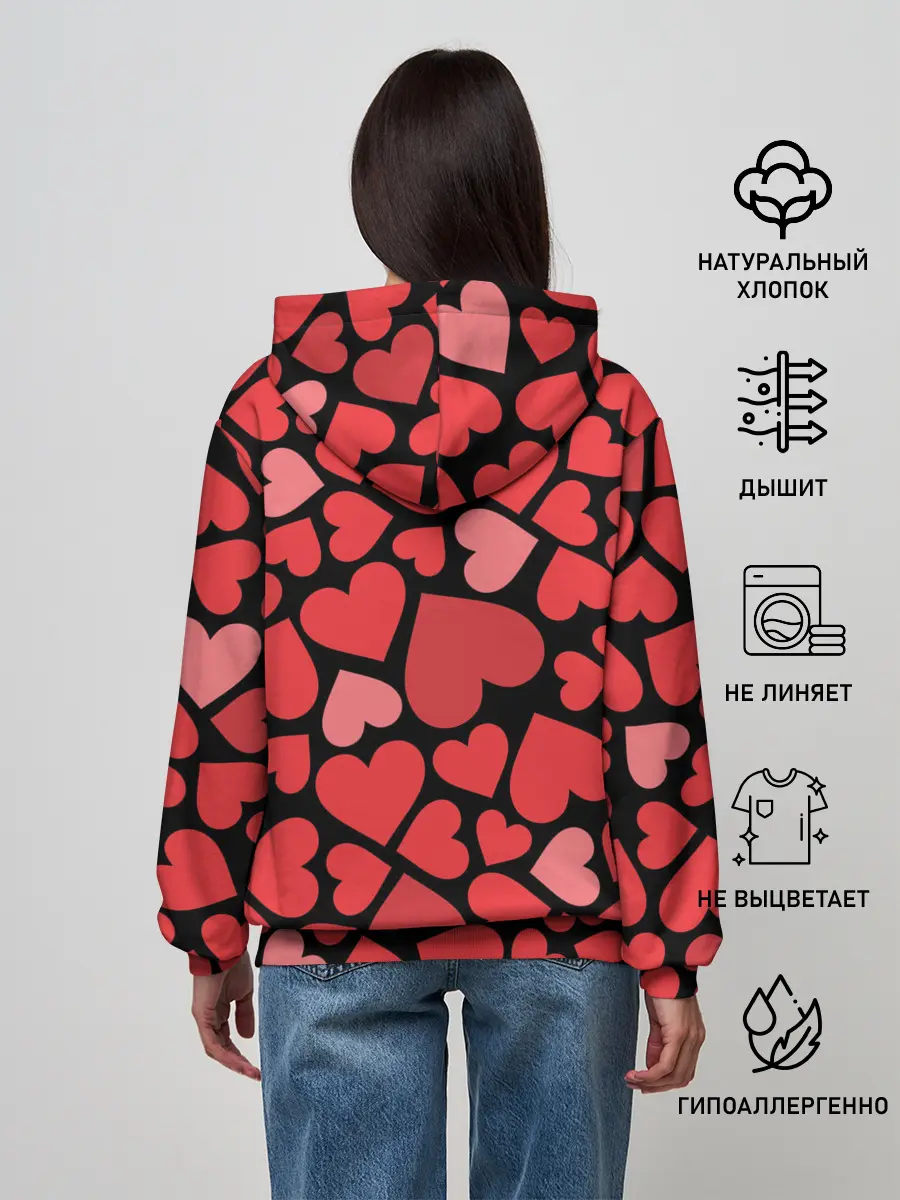 Женское худи / Сердца