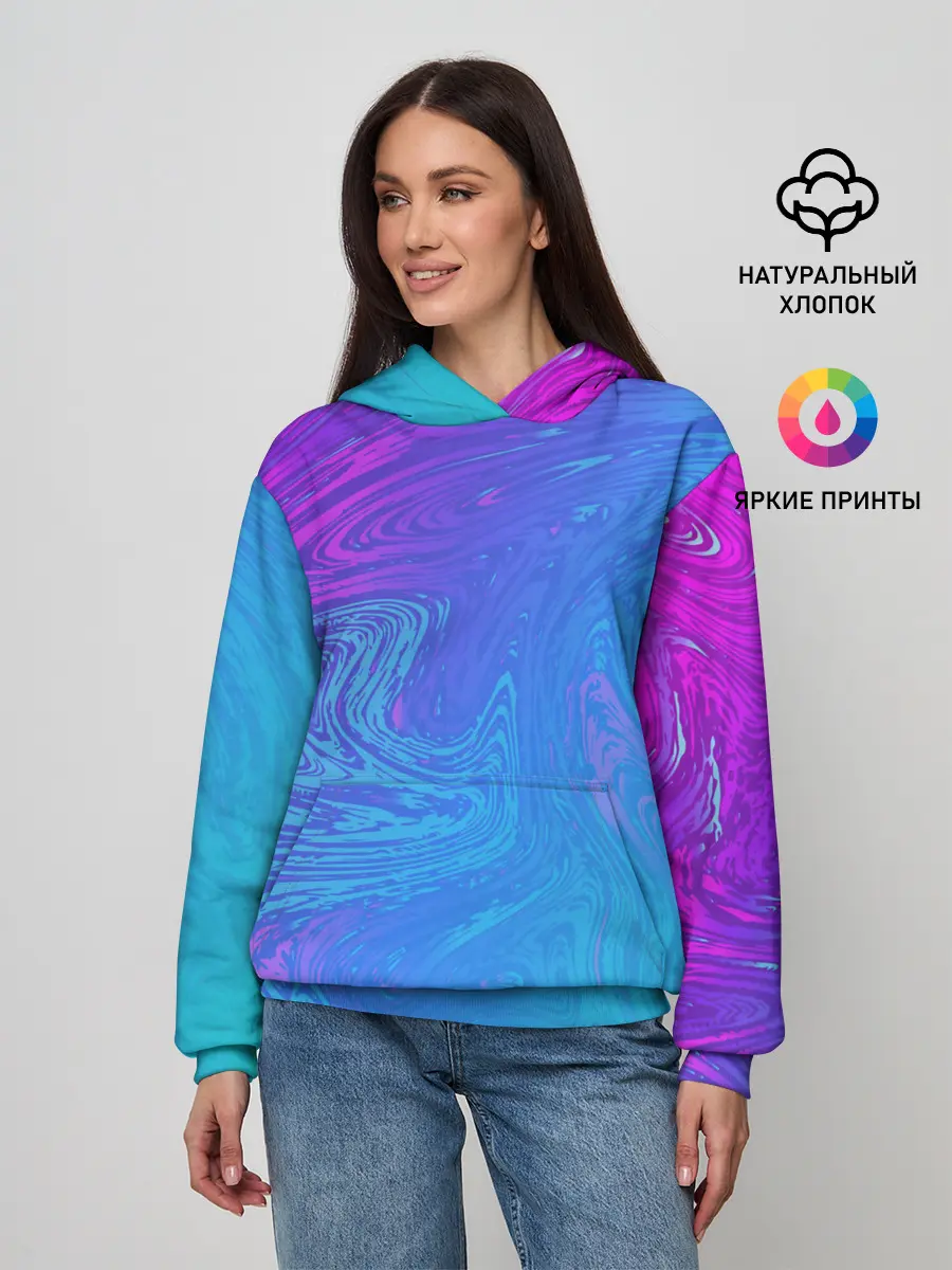 Женское худи / BACKGROUND IN NEON