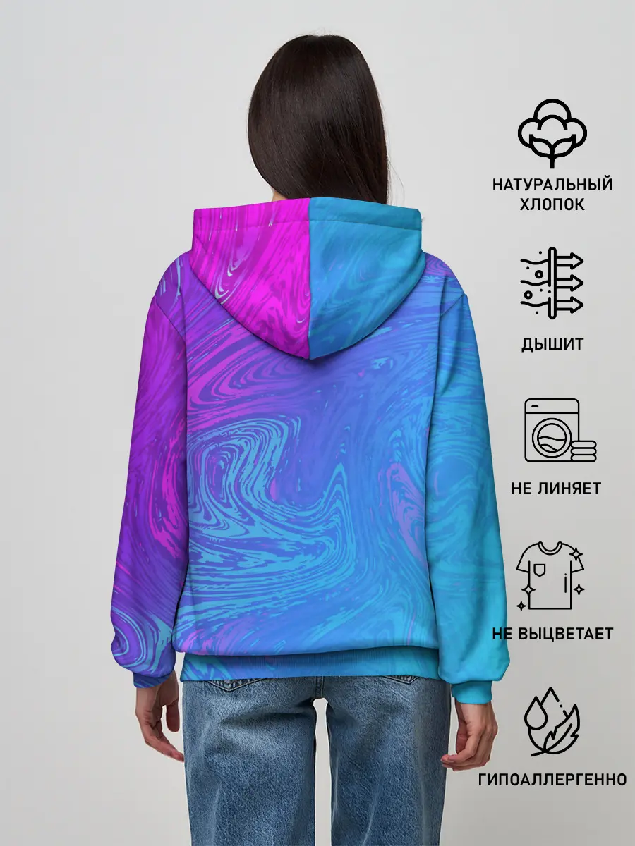 Женское худи / BACKGROUND IN NEON