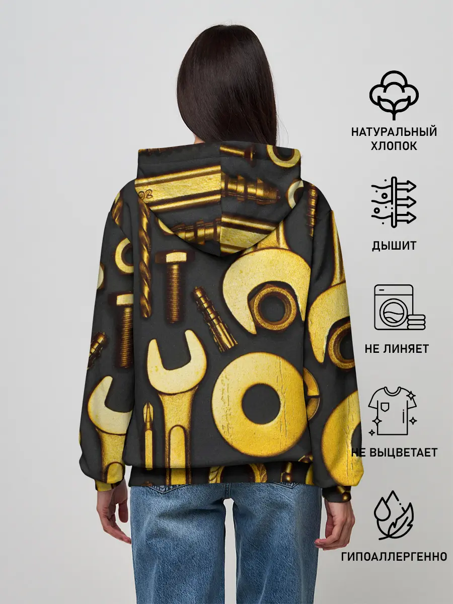 Женское худи / КЛЮЧ ГАЙКА