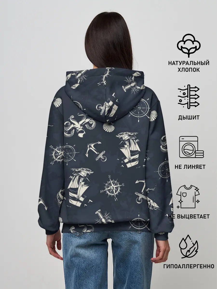 Женское худи / Nautical art