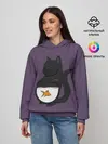 Женское худи / Довольный кот