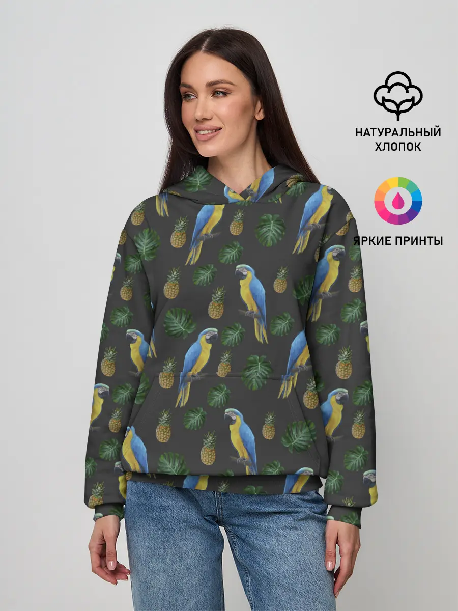 Женское худи / Попугай Ара