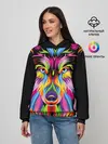 Женское худи / Neon wolf
