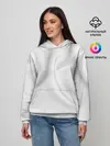Женское худи / Белое полотно текстура