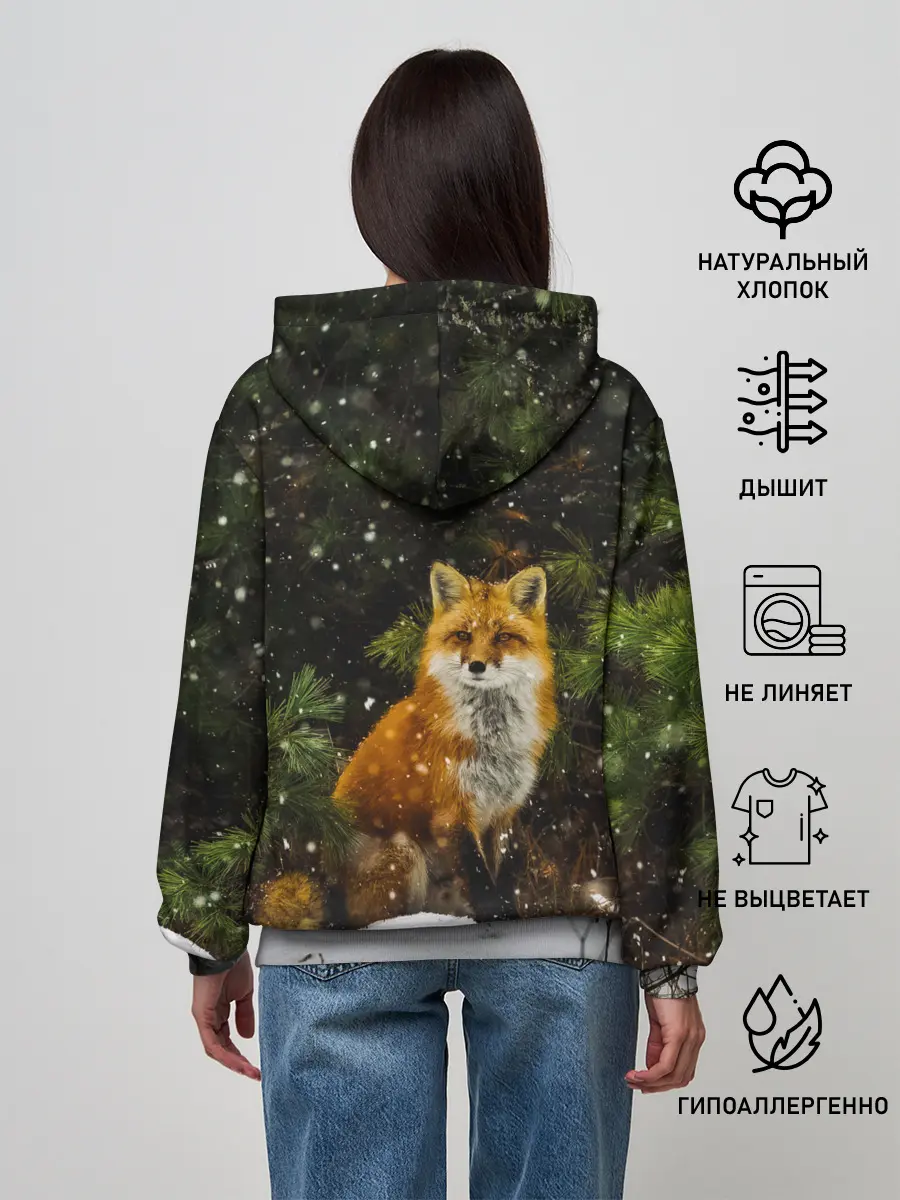 Женское худи / Лиса и снег