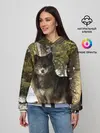 Женское худи / Волк и снег