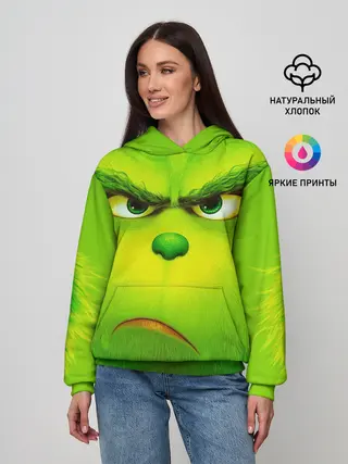 Женское худи / Гринч 3D/ The Grinch