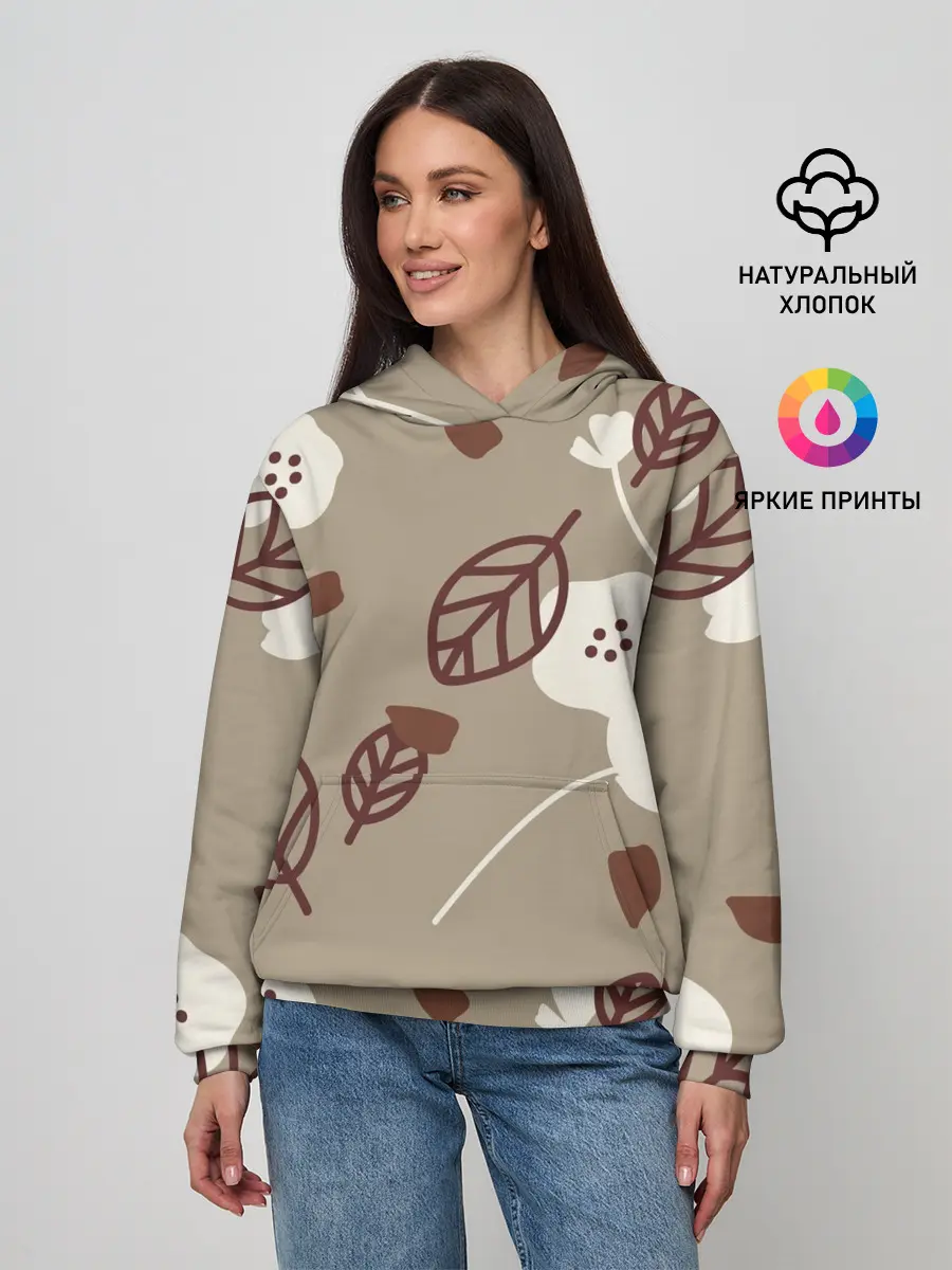 Женское худи / Цветочный принт