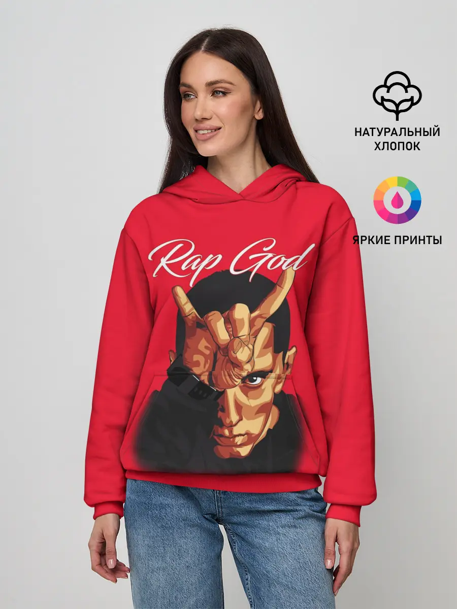 Женское худи / EMINEM RAP GOD