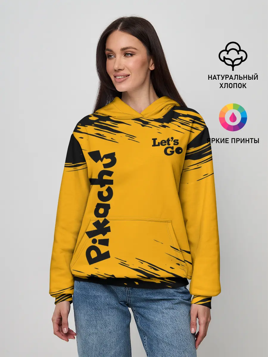 Женское худи / Pikachu black&yellow