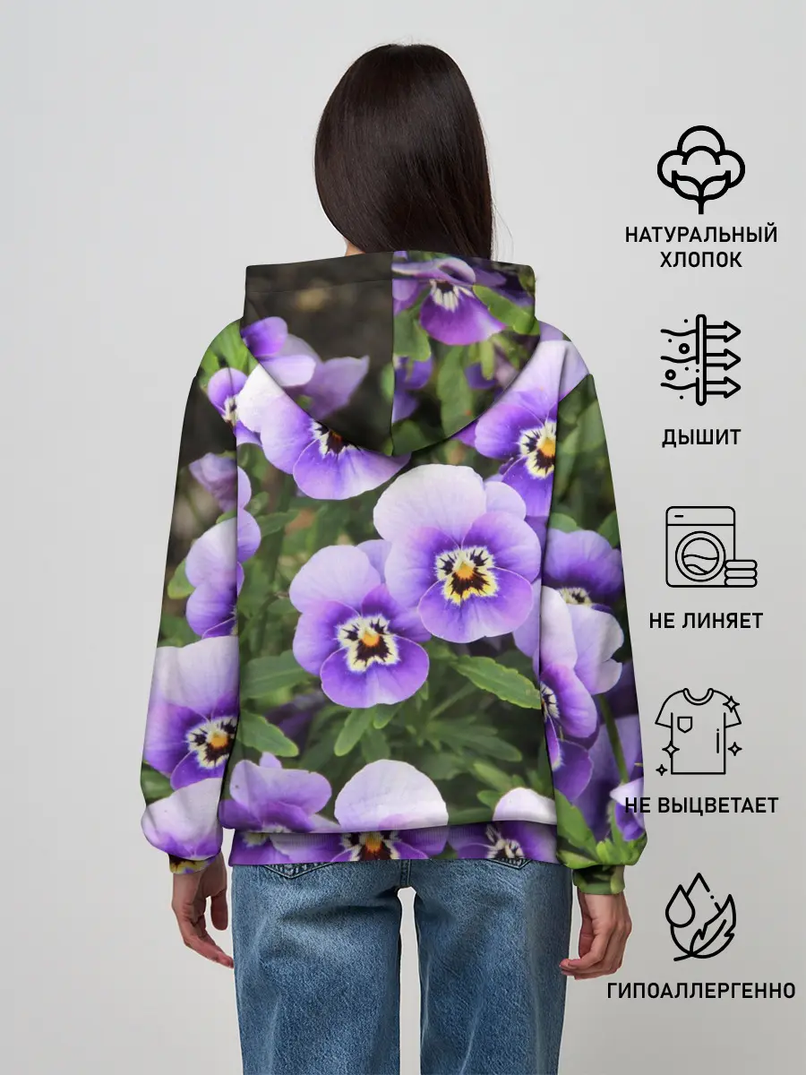 Женское худи / Анютины глазки