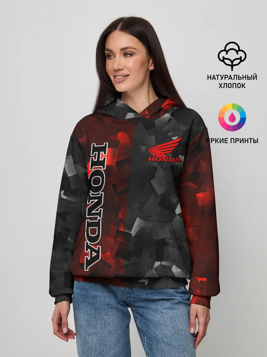 Женское худи / HONDA | RedBlack