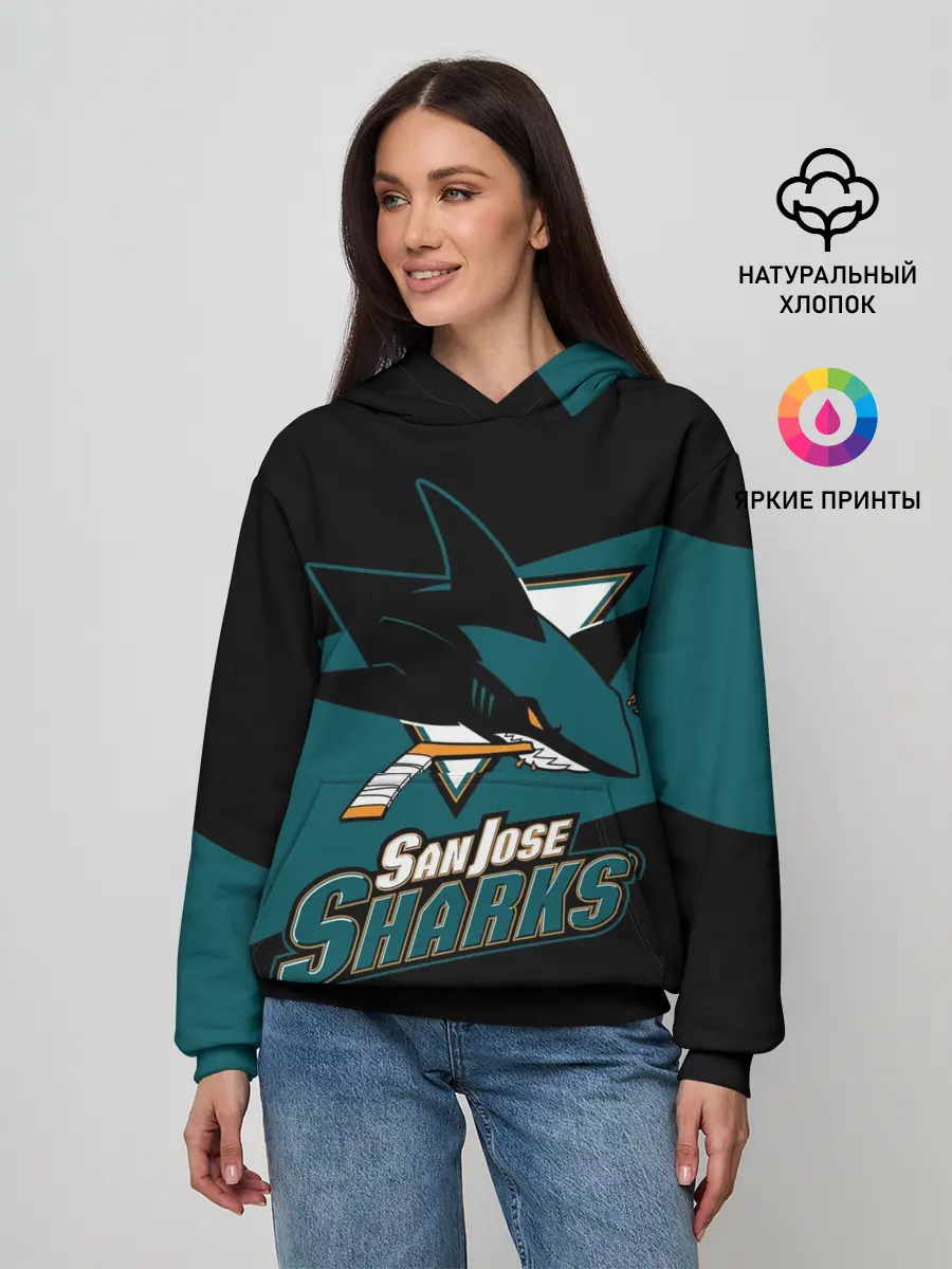 Женское худи / Сан-Хосе Шаркс