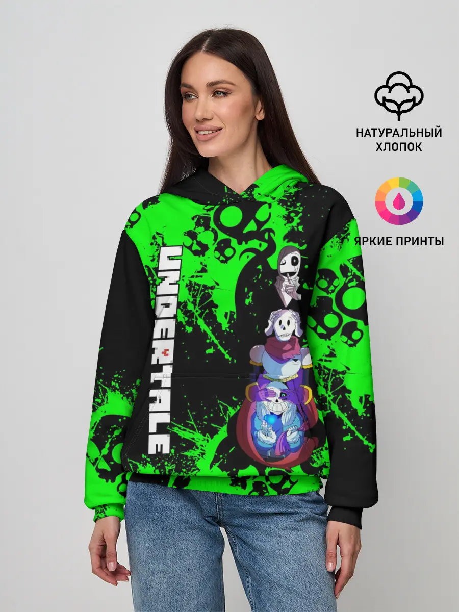 Женское худи / Undertale | Sans