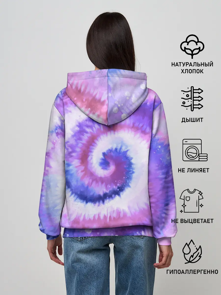 Женское худи / TIE-DYE PURPLE