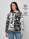 Женское худи / Эмблемы Рок Групп