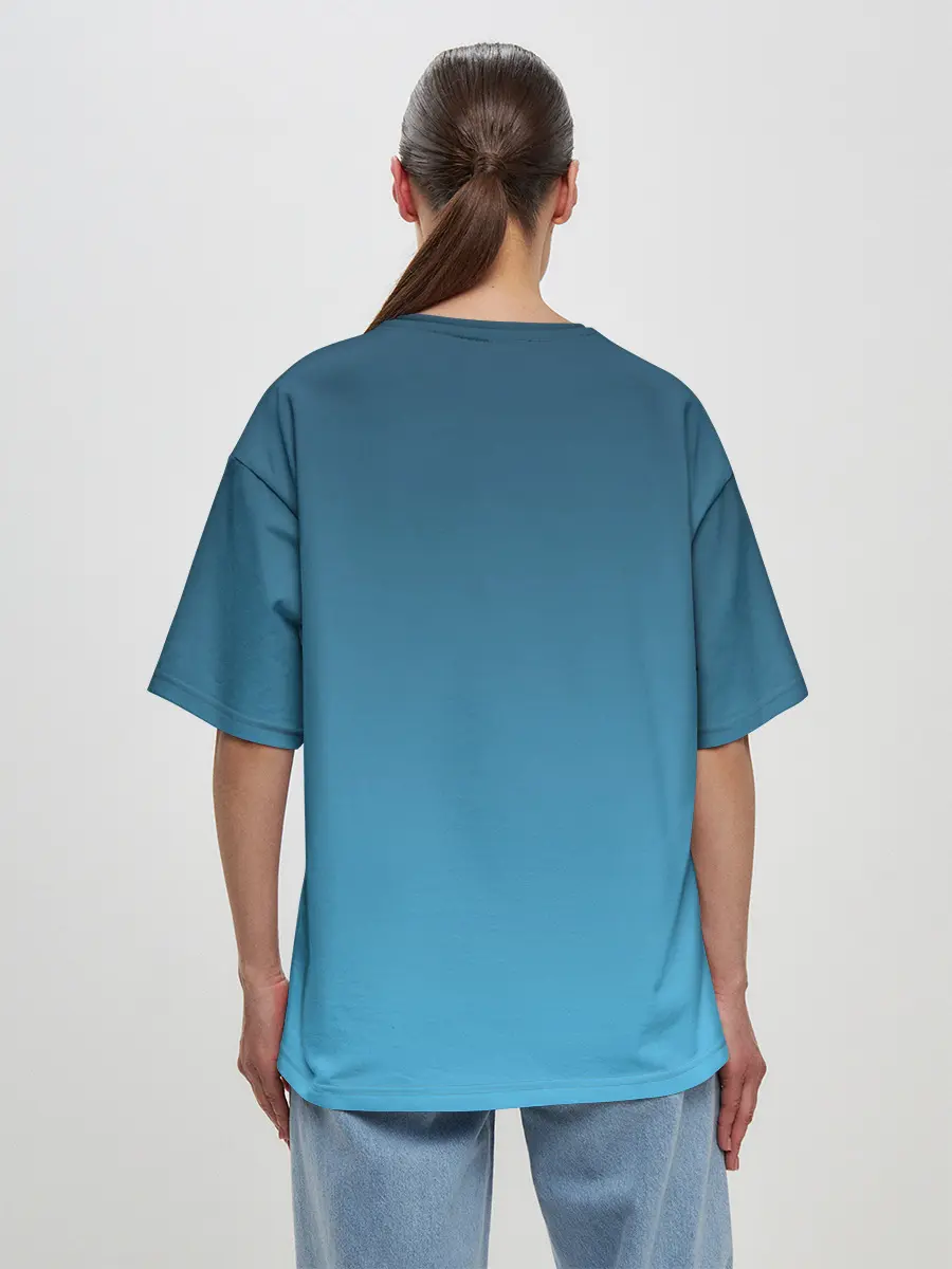 Женская футболка оверсайз / черный дух волка