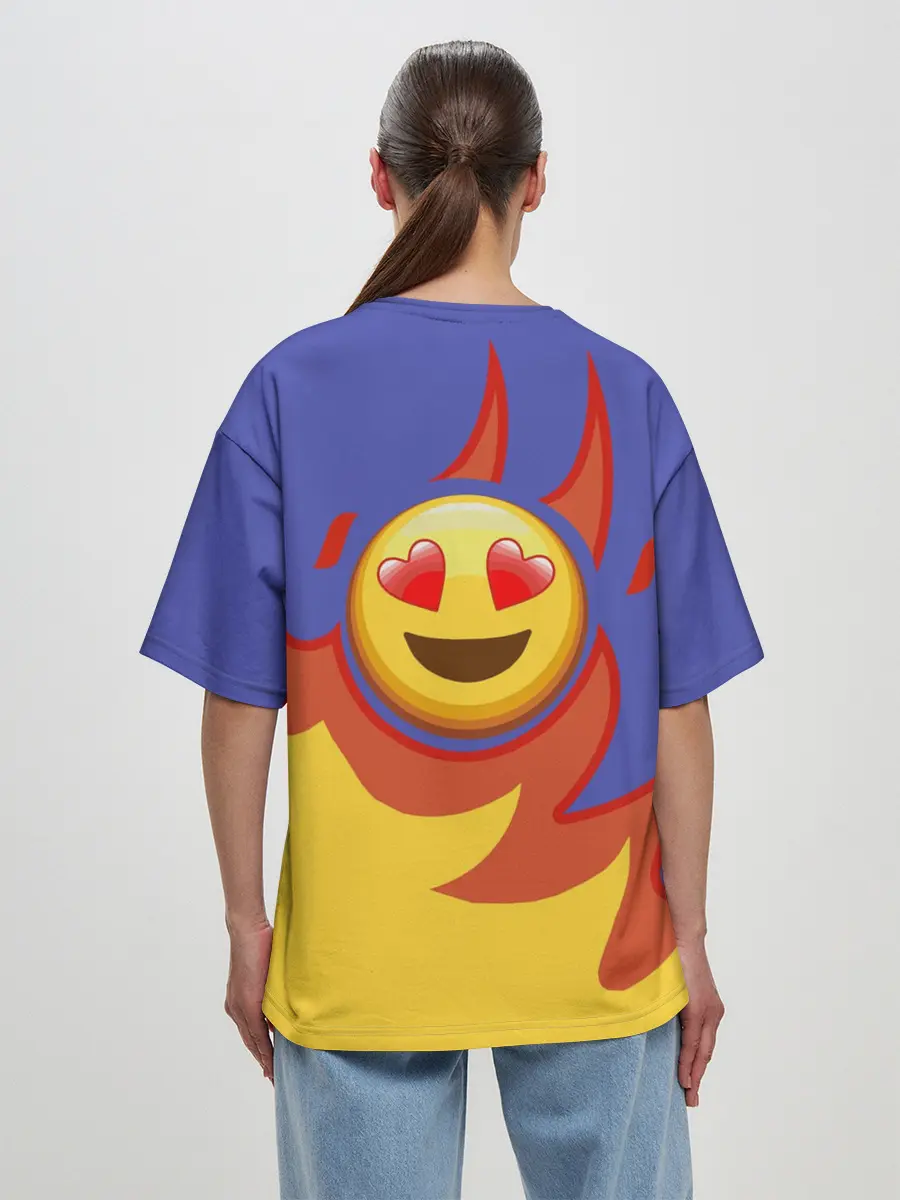 Женская футболка оверсайз / Ты горишь как огонь v1