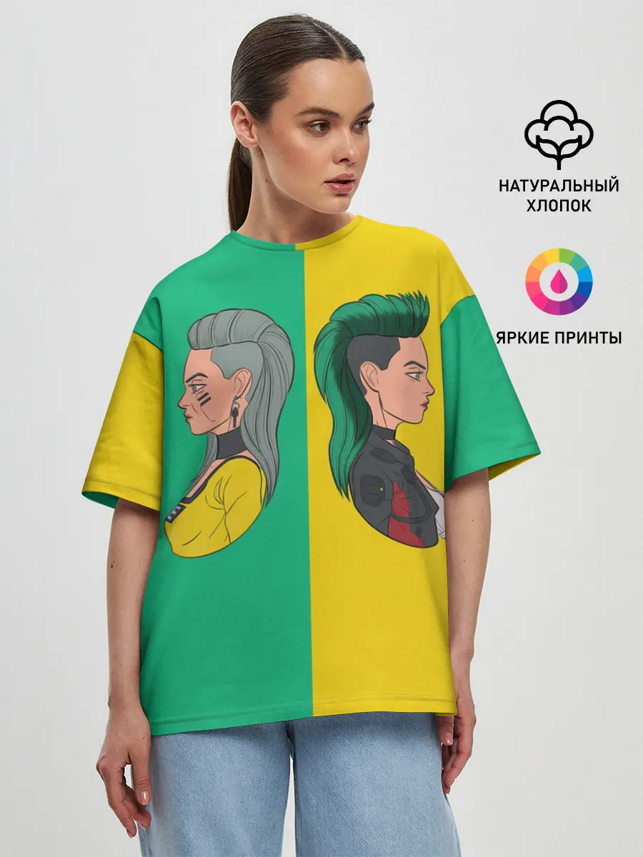 Женская футболка оверсайз / Бестия