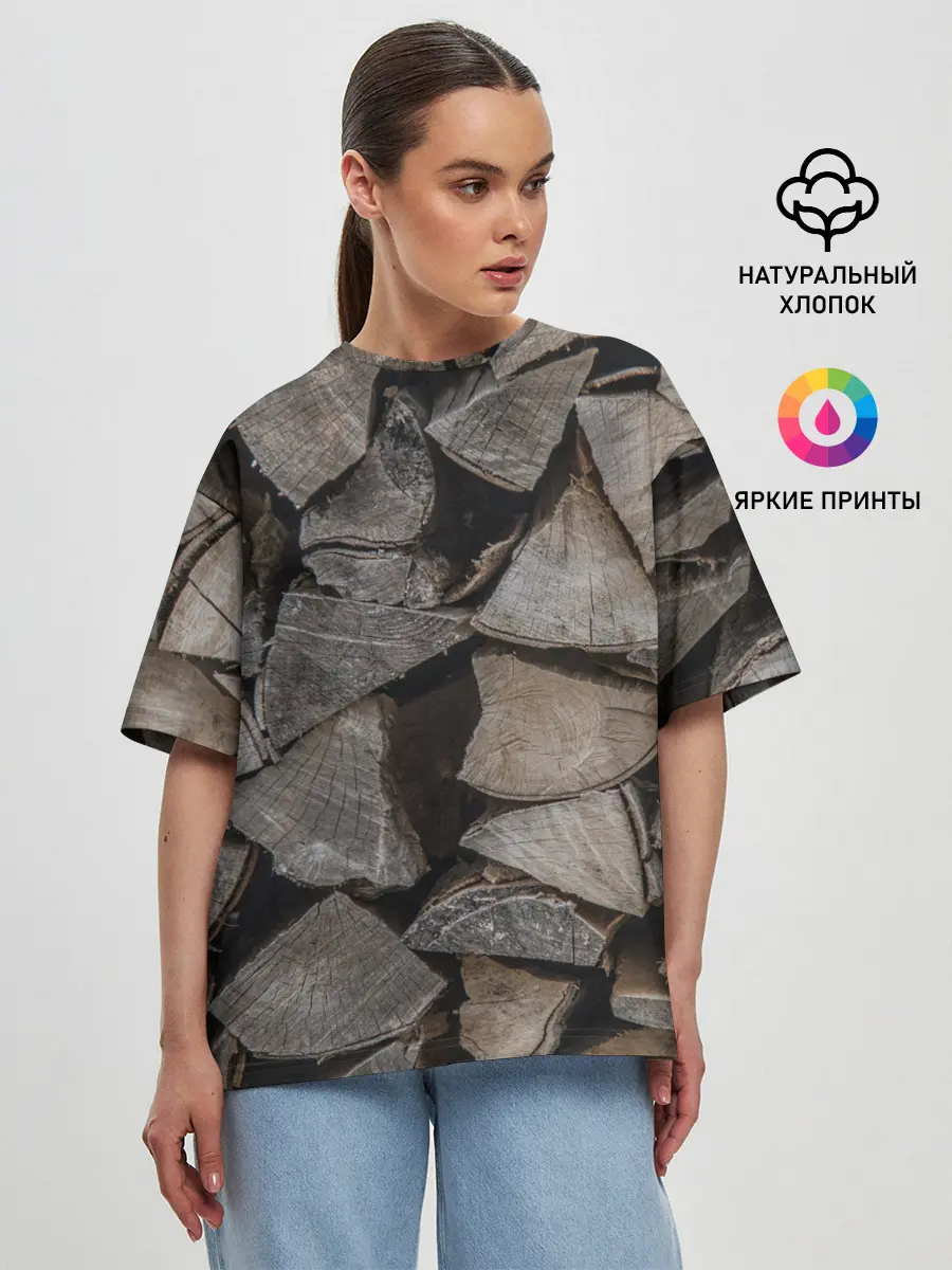 Женская футболка оверсайз / ДРОВА
