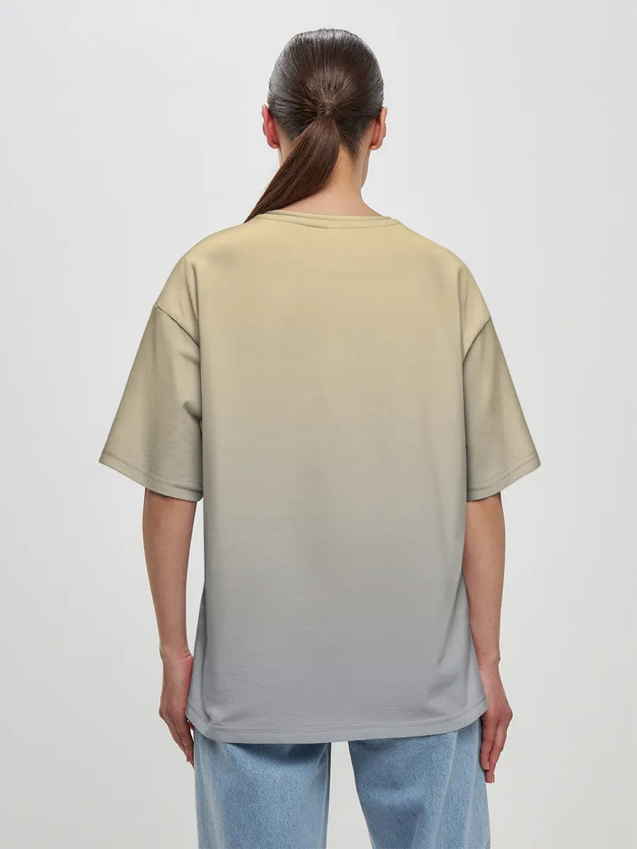 Женская футболка оверсайз / девочка и мышка друзья