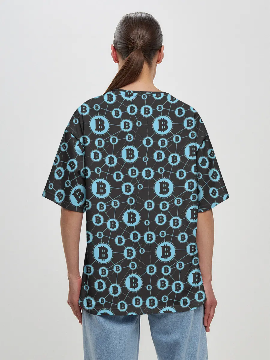 Женская футболка оверсайз / Bitcoin