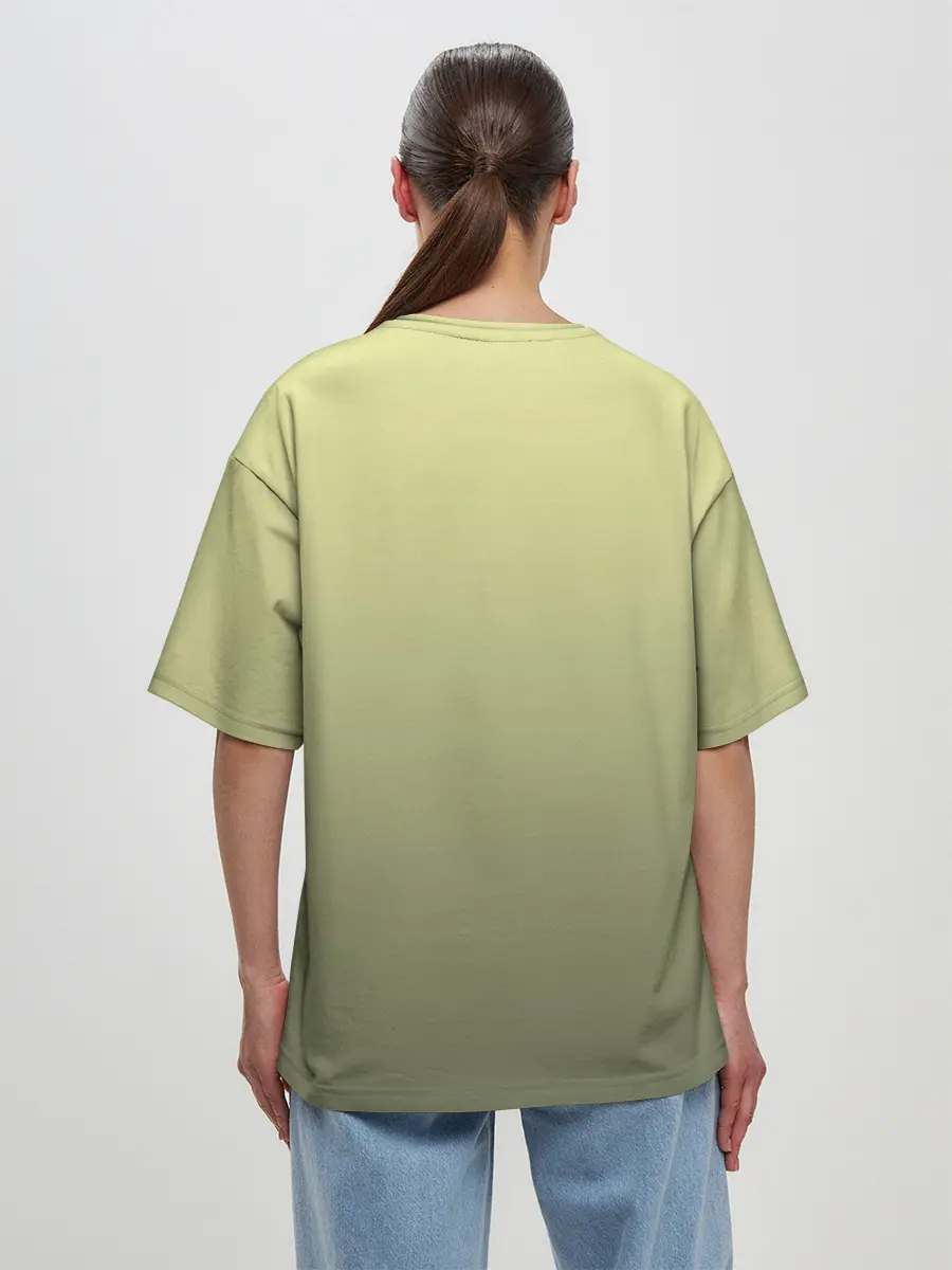 Женская футболка оверсайз / лесной волшебник акварель