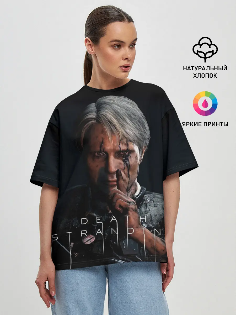 Женская футболка оверсайз / Death Stranding | Cliff