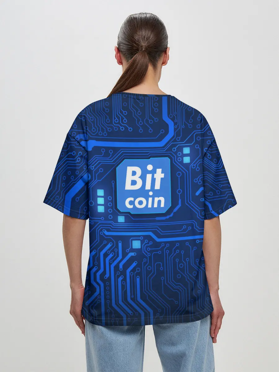 Женская футболка оверсайз / BITCOIN | БИТКОИН