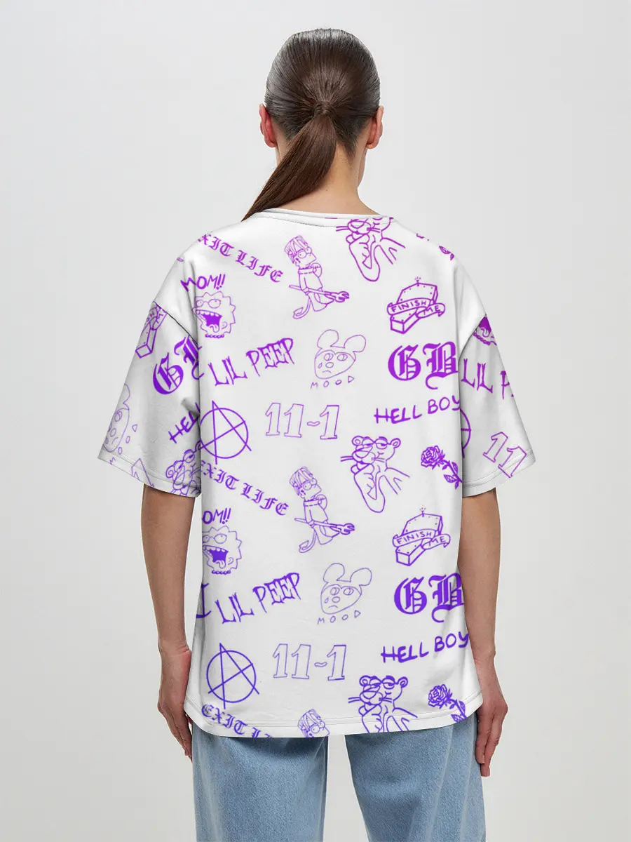 Женская футболка оверсайз / LIL PEEP