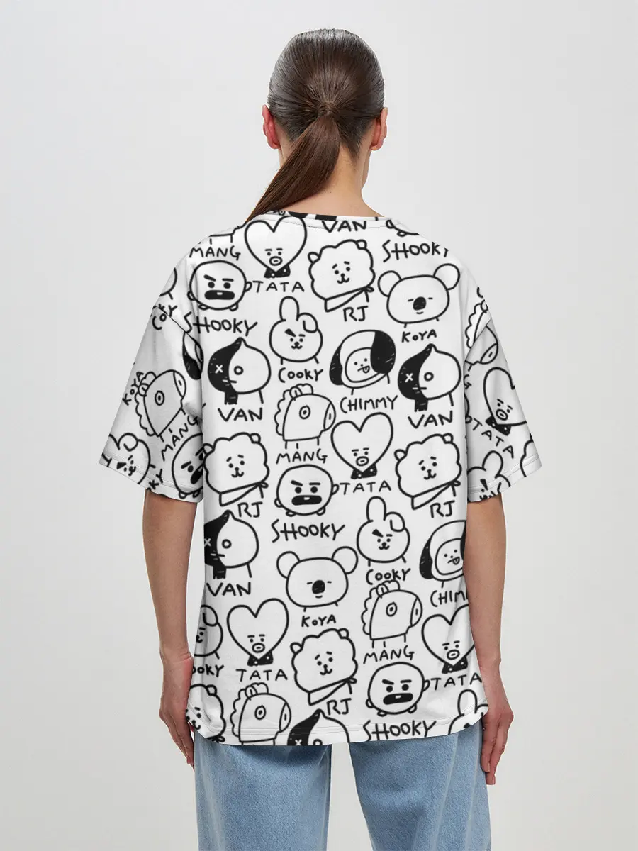 Женская футболка оверсайз / BTS | BT21