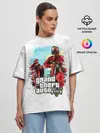 Женская футболка оверсайз / Grand Theft Auto ограбление