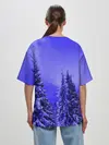 Женская футболка оверсайз / Зимний лес