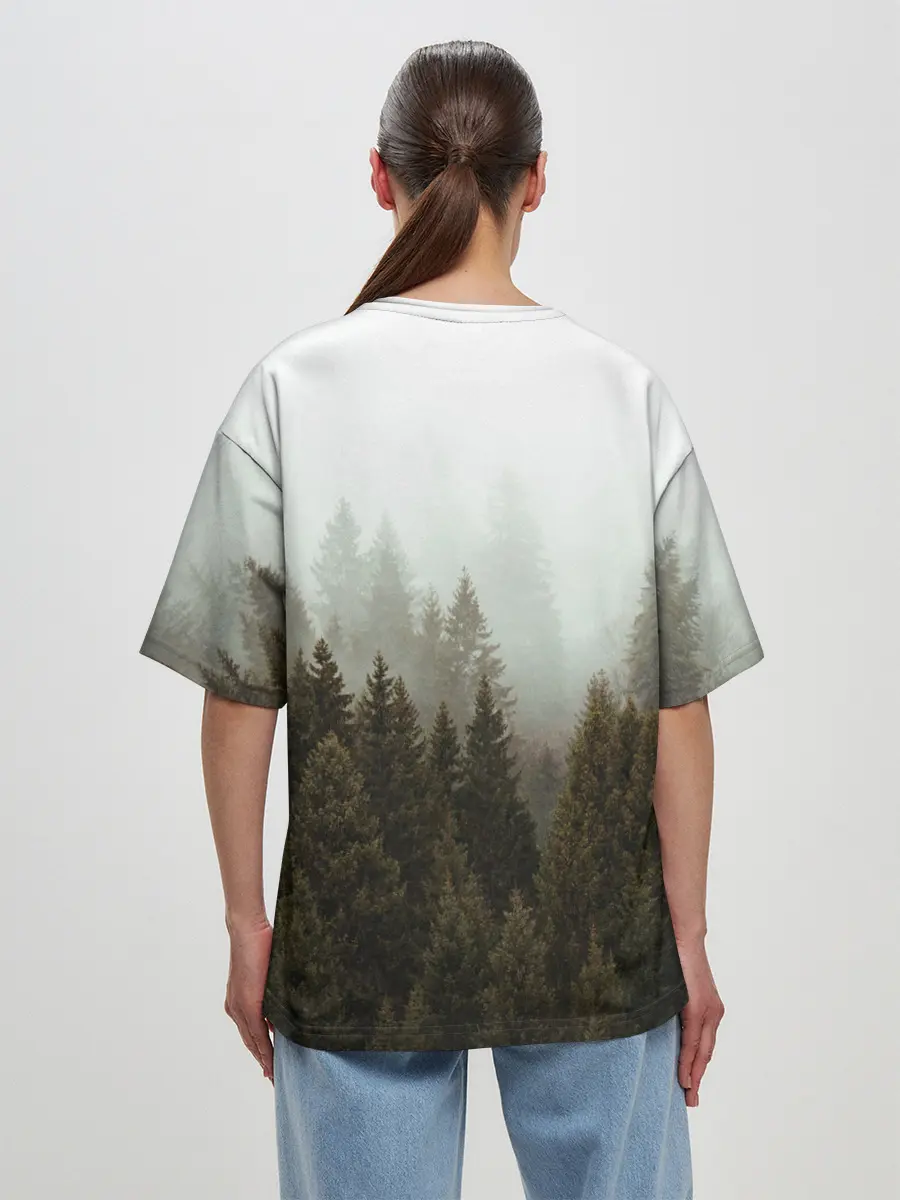 Женская футболка оверсайз / Деревья