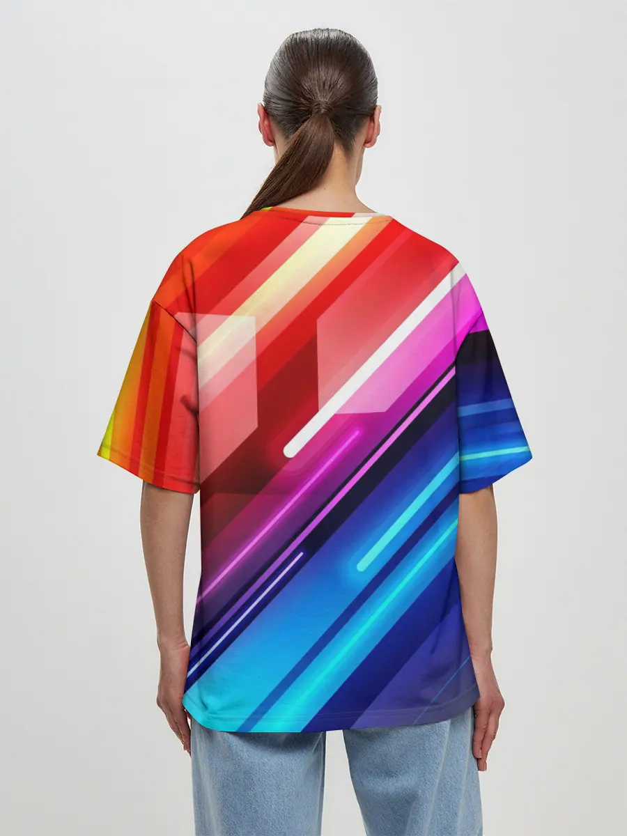 Женская футболка оверсайз / НЕОН