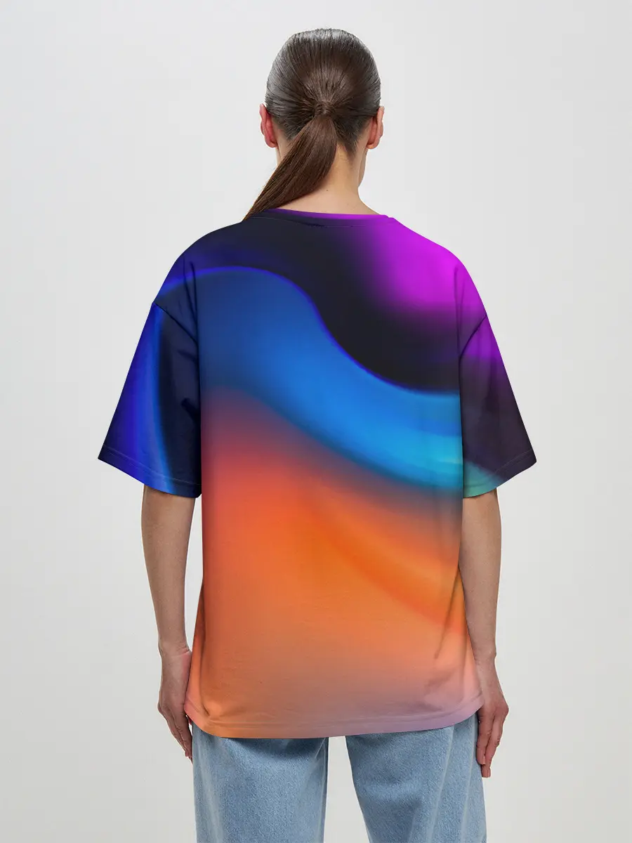 Женская футболка оверсайз / Цветной шум