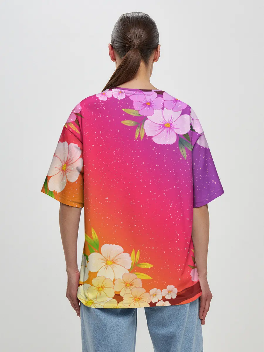 Женская футболка оверсайз / САКУРА | SAKURA
