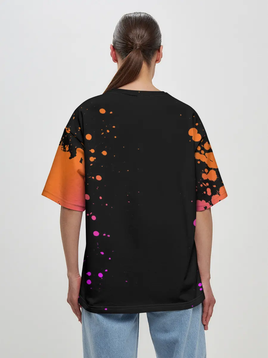 Женская футболка оверсайз / Ведьмак в таверне