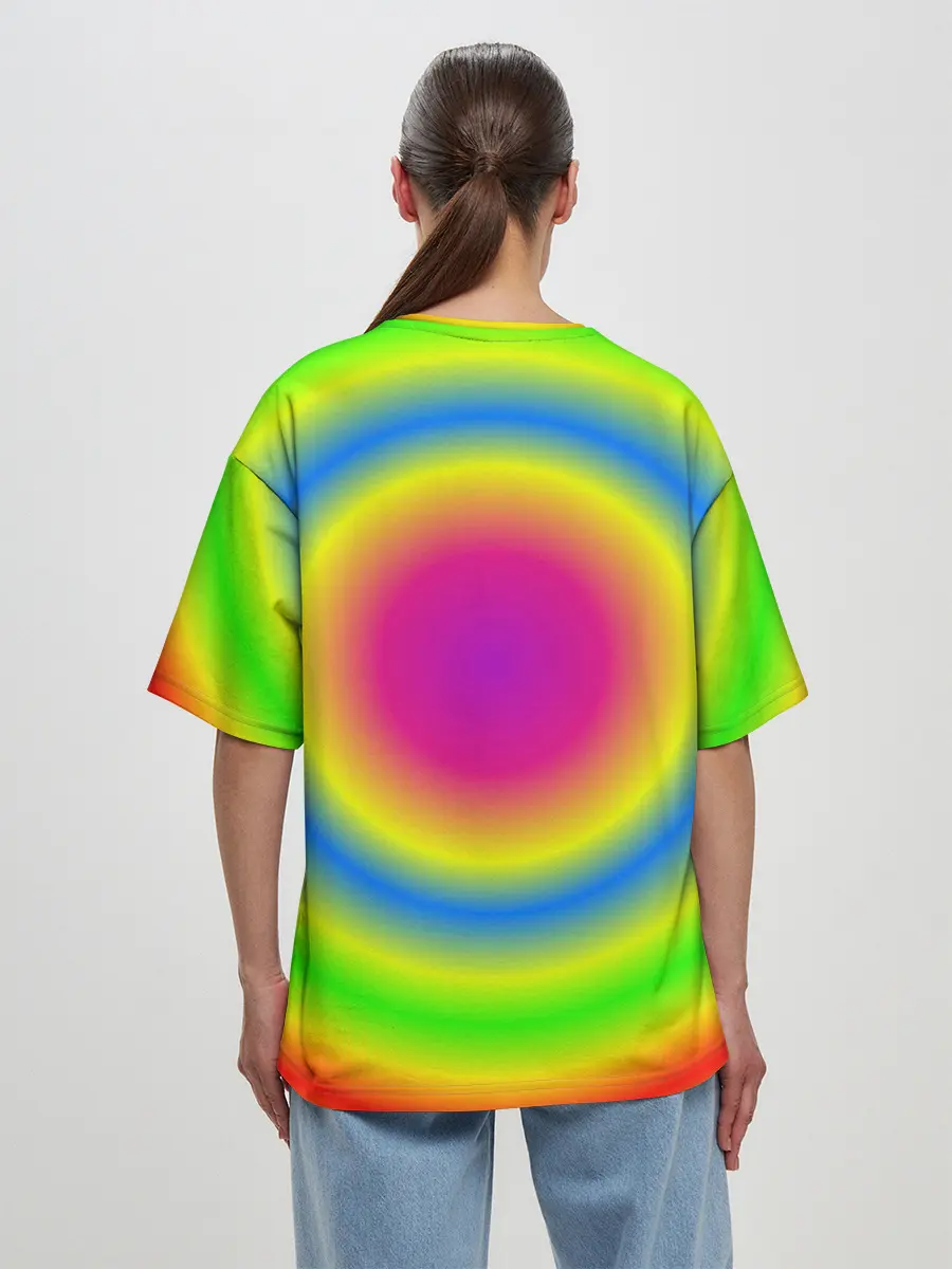 Женская футболка оверсайз / bright print