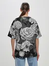 Женская футболка оверсайз / Розы