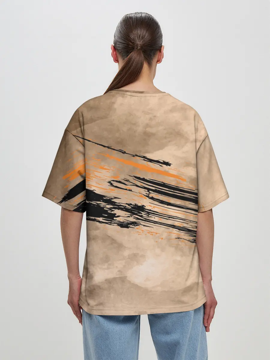 Женская футболка оверсайз / Ни шагу назад!