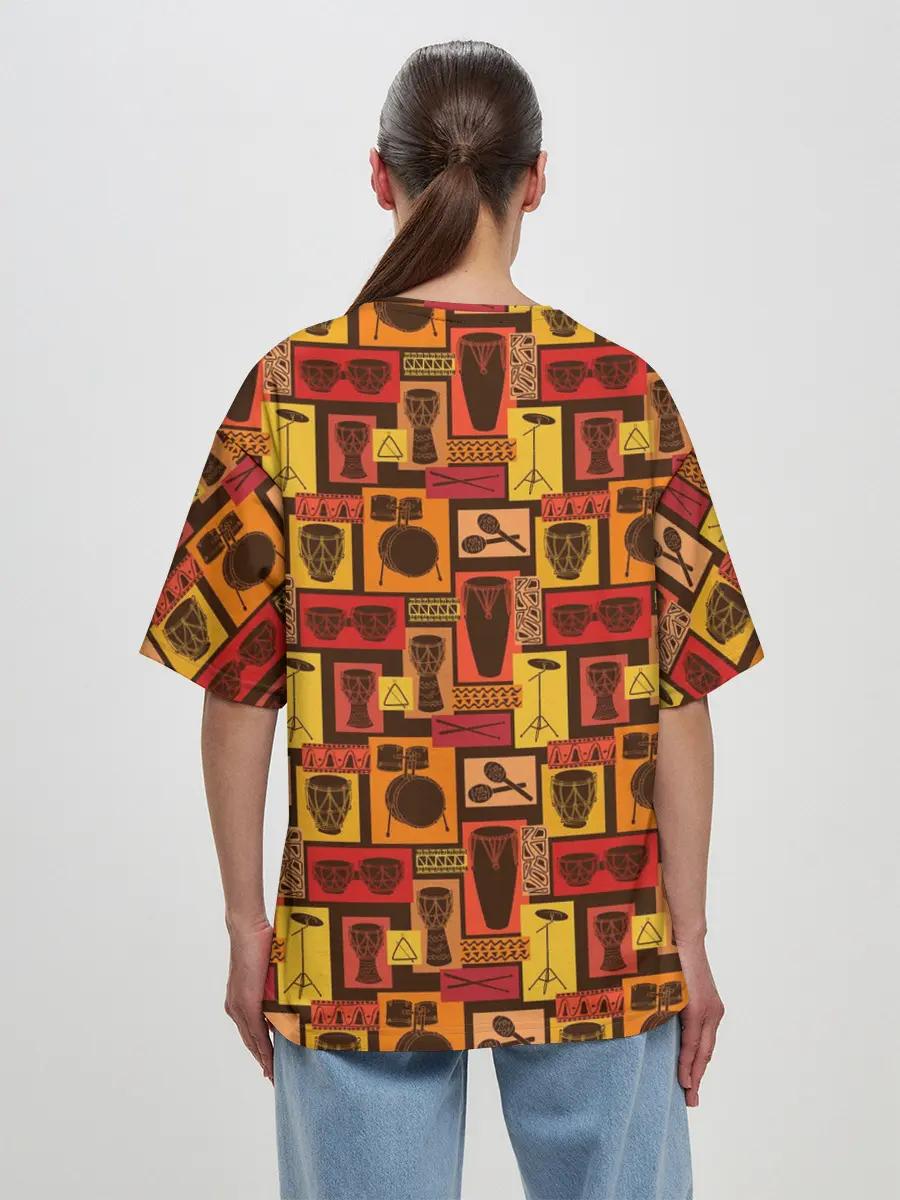 Женская футболка оверсайз / Ударные Инструменты