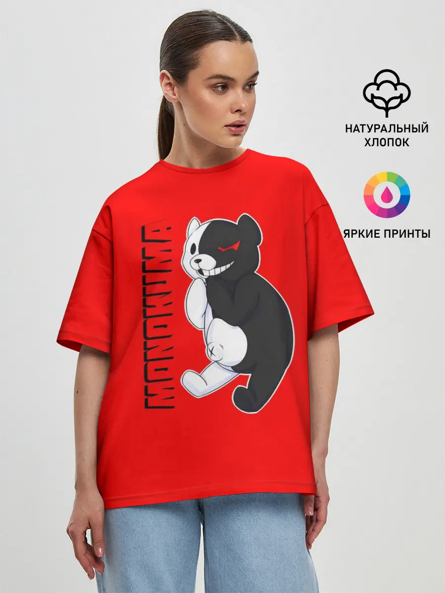 Женская футболка оверсайз / МОНОКУМА