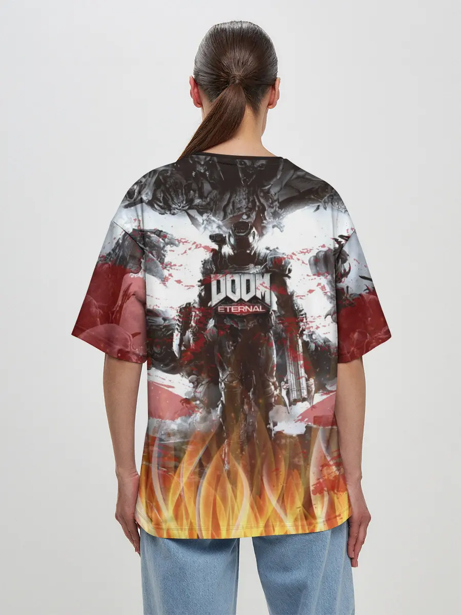 Женская футболка оверсайз / Doom Ethernal Ancient Gods