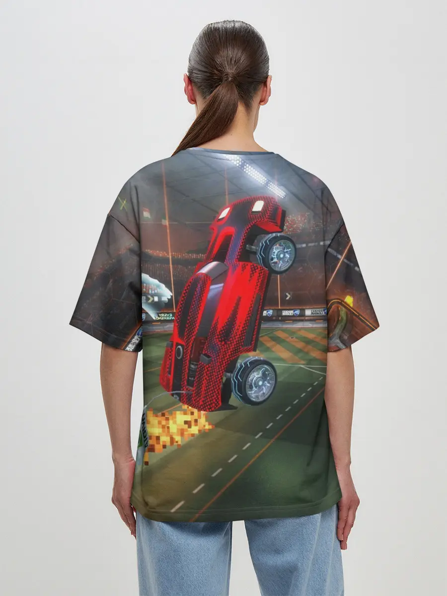 Женская футболка оверсайз / Rocket League