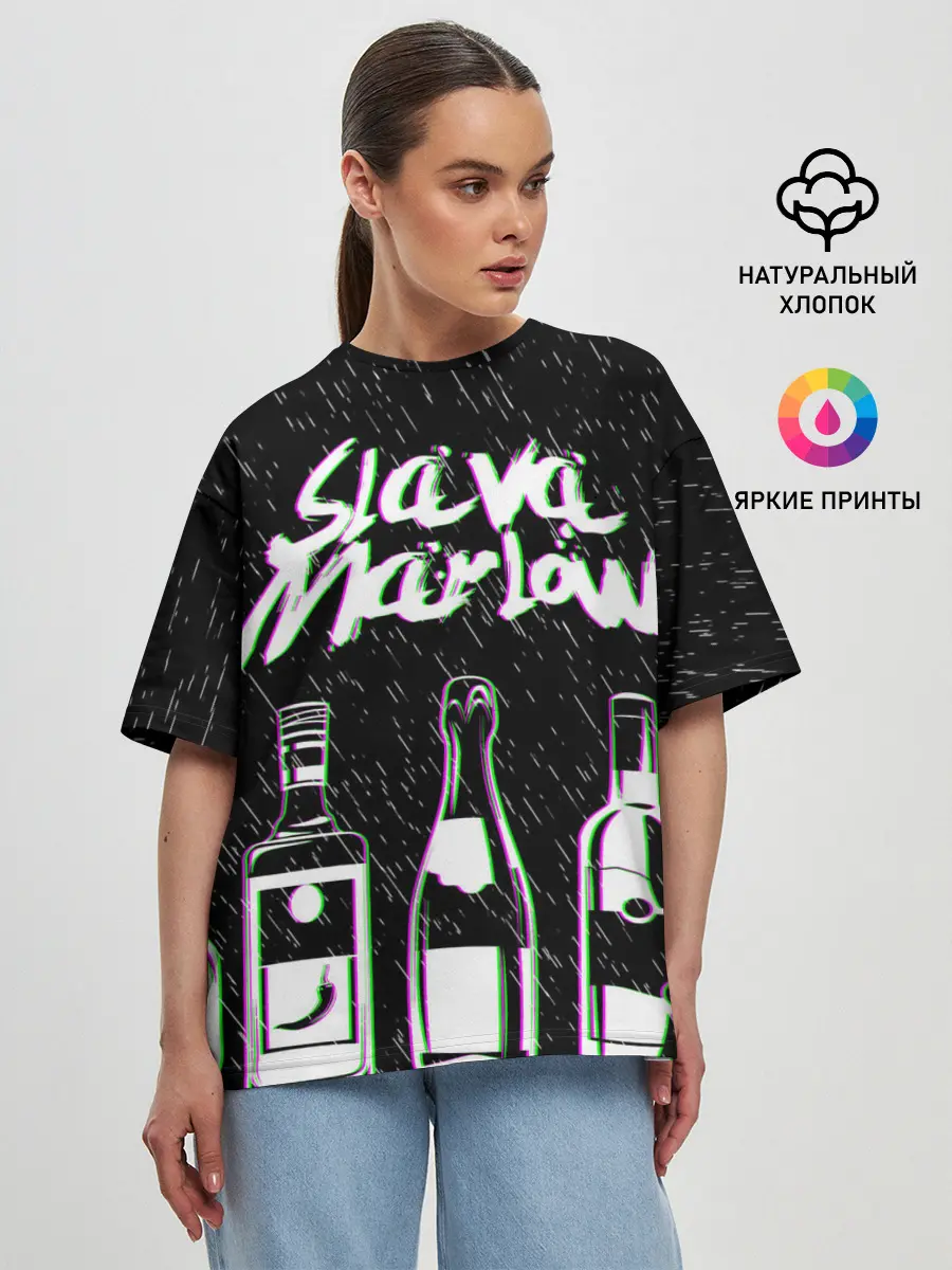 Женская футболка оверсайз / SLAVA MARLOW