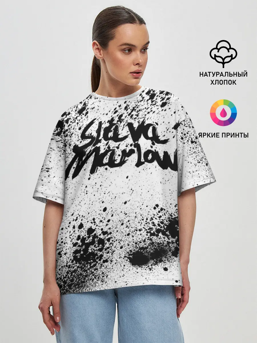Женская футболка оверсайз / SLAVA MARLOW