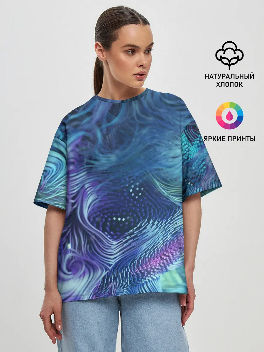 Женская футболка оверсайз / Абстракция